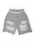 Grey Distressed SweatShorts